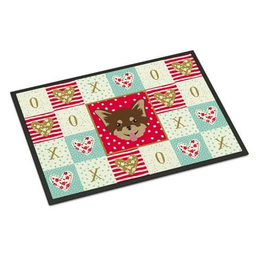 Carolines Treasures CK5190JMAT Chihuahua Love Door Mat Indoor Rug or Outdoor Welcome Mat 24x36 Doormat 36"L x 24"W