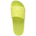thumbnail image 3 of STEVE MADDEN Womens Green Quilted Woven Detailing Pool Slides Soulful Round Toe Platform Slip On Slide Sandals Shoes 7, 3 of 4