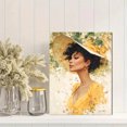 thumbnail image 2 of Elegant Woman in Yellow Hat Canvas Print, Suitable for Living Room, Bedroom, Dining Room, Hallway, Office, Cafe, 2 of 8