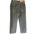 thumbnail image 3 of Levis Women's Gray Mid Rise Low Pro Straight Jean Splatter Hem Slouchy 30 B4HP, 3 of 4