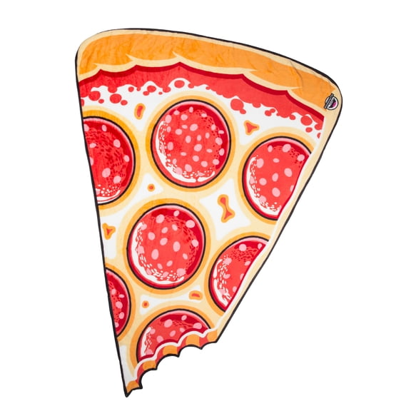 BigMouth Inc. Pizza Slice Fuzzy Blanket - 5 ft. Plush Throw Blanket Shaped like a Giant Pizza Slice, Perfect for Cold Nights, Camping, Holidays Gifts and More
