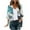 Blue, variant on Womens Cardigan Floral Printed 3/4 Sleeves Open Front Blouse Shirts Summer Casual Lightweight Quick Dry Side Split Cover Ups