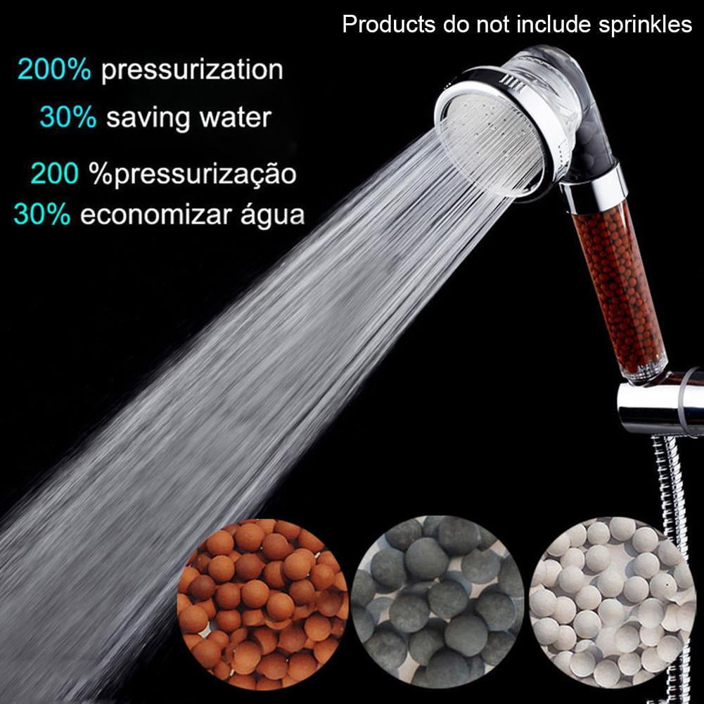 3Bagsessional Shower Head Energy Beads Filter Pressurize Saving Tool Water V7S6