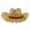 Khaki, variant on Women's Spray Painted Cowboy Straw Hat for Outdoor and Western Style, Wide Brim for Sun Protection, Durable Design for Ranch and Casual Use Khaki