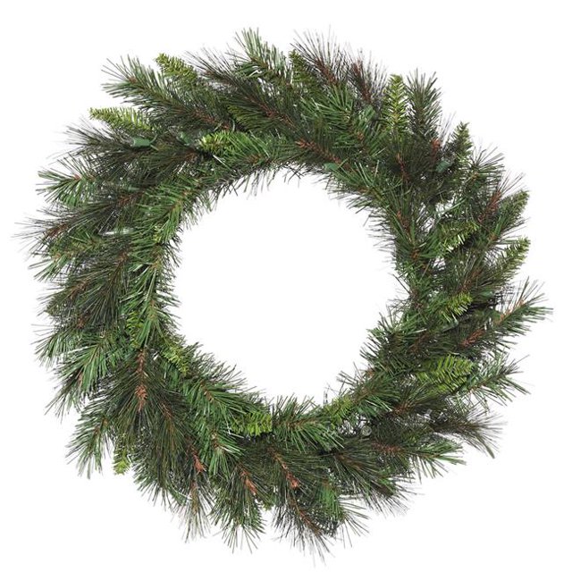 30 in. Nulato Mixed Green Pine Wreath with 150 Tips Light