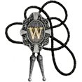 thumbnail image 1 of GHSDFBB Golden Initial A to Z in Flower Nursery Cowboy Bolo Tie with Cowhide Rope, 1 of 4