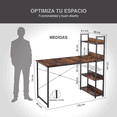 thumbnail image 3 of Escritorio Minimalista Elly Decor Estructura Metal con Repisas 120 x 60 x 121 cm, 3 of 7