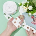 thumbnail image 3 of 8 Yards Cotton Grommet Tape White Eyelet Tape 1.5 inch Wide Grommet Trim Fabric Twill Eyelet Trim with Grommets, 3 of 9