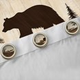 thumbnail image 4 of Homewish Woodland Animal Bear Black Out Curtains,Kawaii Bear Paws Curtains Pack of 2 (42x63 Each),Brown Beige Bedroom Curtains For Kids,Microfiber Bedroom Decor, 4 of 6