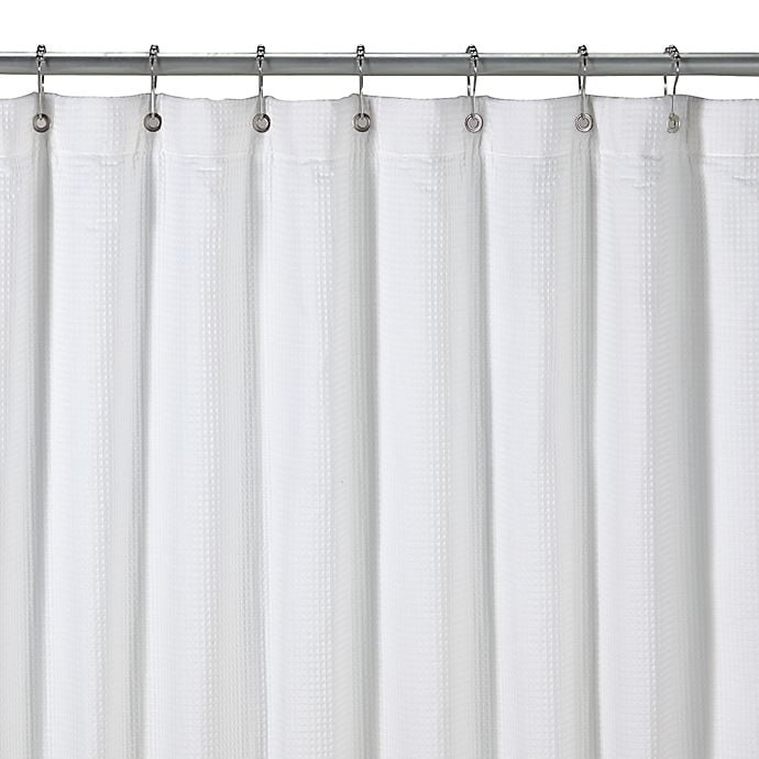 Hotel Terry White Shower Curtain