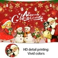 thumbnail image 5 of 10 x 8 ft Vintage Christmas Backdrop Retro Red Merry Christmas Snowman Santa Xmas Photography Background Merry Christmas Snowflake Winter New Year Party Decorations Banner Photo Booth Props, 5 of 5