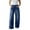 Dark Blue, variant on Trendy Stretchy Baggy Jean Y2k Frayed Raw Hem Ripped Distressed Jean High Waisted Straight Leg Jeans Ankle Denim Pants with Pockets Travel Cropped Pants Cowgirl Outfits Boyfriend Jeans for Women