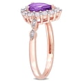 thumbnail image 3 of Everly Women's Created Sapphire and Created Amethyst 10k Rose Gold Ring, 3 of 7