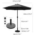 thumbnail image 4 of Davee 9 Ft Outdoor Patio Market Umbrella with Base - Green, 4 of 4