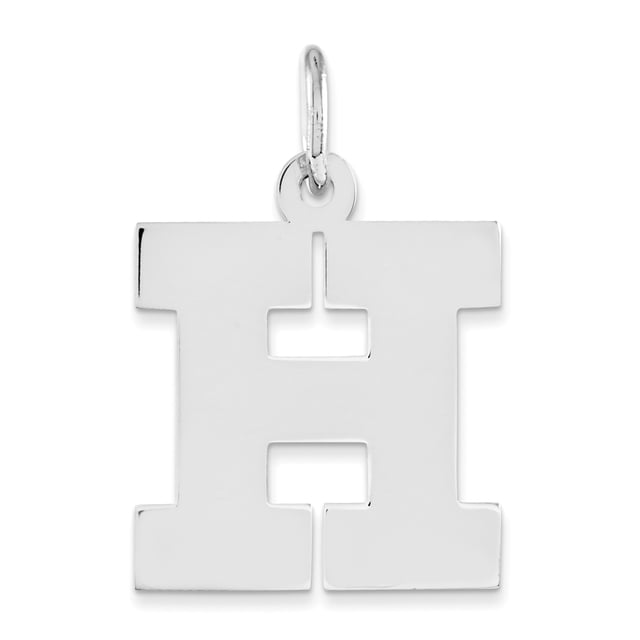Pendentif Breloque Collier Monogramme Prénom Initiale Lettre H Délicat en Argent Sterling 925