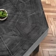 thumbnail image 4 of Octagonal Coffee Table with Patchwork Top and Metal Legs - Vintage Farmhouse Style, 4 of 10
