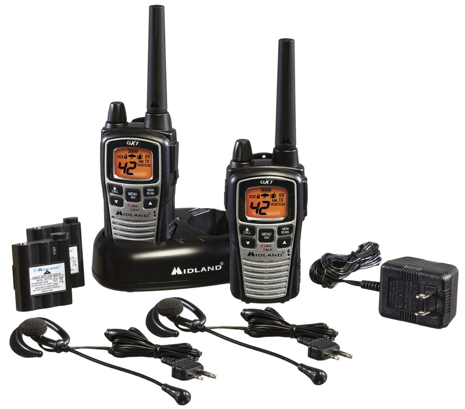 Midland WATER RESISTANT GMRS 2-Way Radios with NOAA Weather Channels ...