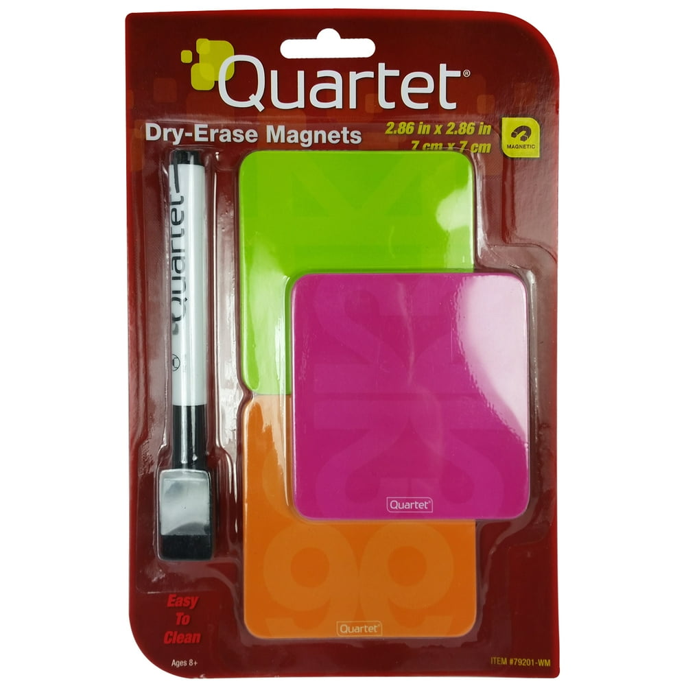 Quartet ReWritables DryErase with Marker, 3" x 3", Assorted