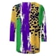 thumbnail image 5 of TaTaai Fashion Women's 3/4 Sleeve Round Neck Top, Carnival Printed Casual Blouse, Durable Fabric for Daily Home Work Occasions Gift, 5 of 5