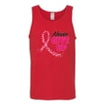 thumbnail image 2 of Wild Bobby, Never Give Up Fight Cancer, Breast Cancer Awareness, Men Graphic Tank Top, Red, 3X-Large, 2 of 4