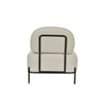 thumbnail image 4 of 27.8" Single Sofa, Mid-Century Accent Chair Side Chair with Metal Legs, Modern Button Tufted Upholstered Sofa Chair with Thicken Cushion, Soft Armless Sofa for Living Room Bedroom Apartment, Beige, 4 of 7