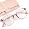thumbnail image 1 of Gafas de bloqueo de luz azul con monturas redondas transparentes, 1 of 9