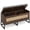 Rustic Brown + Black, variant on Costway 39.5” Rattan Storage Chest with Padded Seat, Flip-Top and Safety Hinges for Bedroom Gold and White