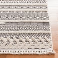 thumbnail image 3 of SAFAVIEH Urban Griselda High Low Striped with Fringe Area Rug, Grey/Ivory, 8' x 10', 3 of 8