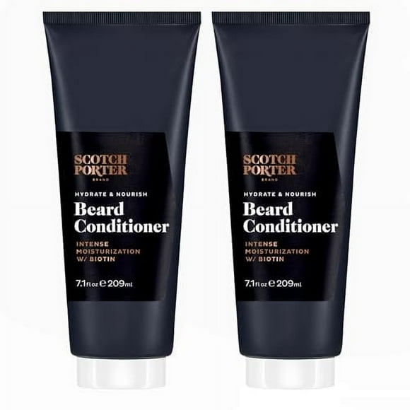 Scotch Porter Hydrate & Nourish Beard Conditioner Twin Pack &acirc;&#128;&#147; Long-Lasting Moisture Helps Strengthen, Reduce Frizz & Promote Healthy Hair Growth for D