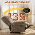 thumbnail image 5 of QuzyAor 38.6" Overstuffed Manual Recliner Chair, Soft Fabric Lounge Chair with Padded Footrest & Ergonomic Support for Living Room Bedroom Home Theater, Beige, 5 of 10