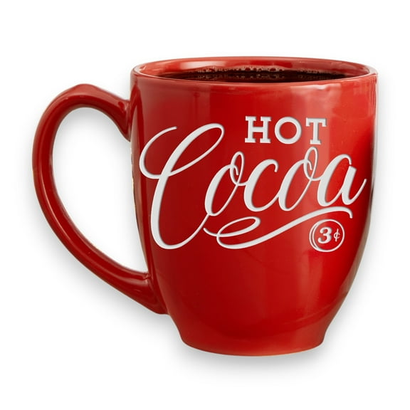 Personalization Mall Vintage Hot Cocoa 16 oz. Red Bistro Mug