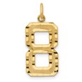 thumbnail image 1 of 14K Yellow Gold 14ky Casted Large Diamond Cut Number 8 Charm, 1 of 2