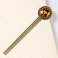 thumbnail image 4 of Thanksgiving pumpkins leaves Antique Bronze Lace Bookmark - Gift for Readers and Book Lovers, 4 of 5