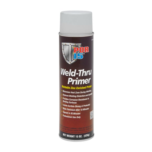 Por 15 Paint Primer 41418 Base Coat/Weld Through Primer; For Use On Steel/Aluminum/Stainless Steel/Brass And Primed/Painted Surfaces; 15 Ounce Aerosol Can; Single