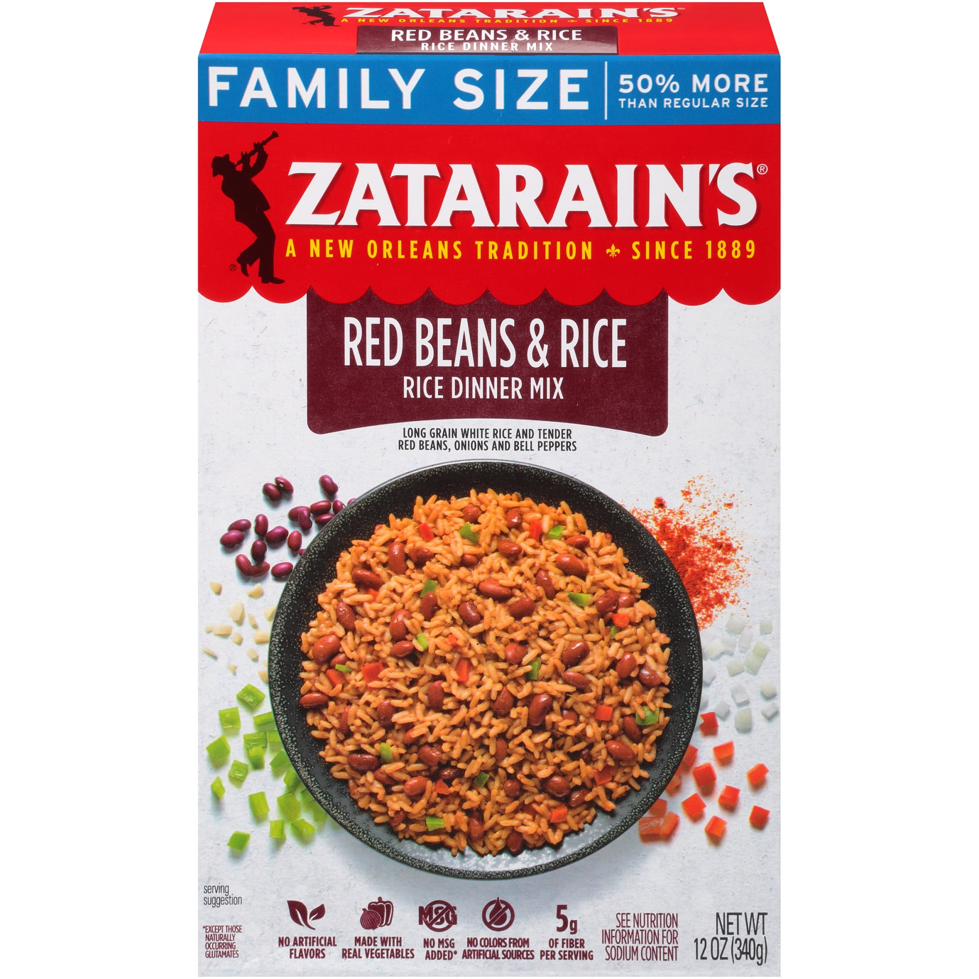 Zatarain's Red Bean & Rice Family Size, 12 oz - Walmart.com