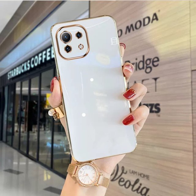 Funda Mi 11 lite/11T Pro/10T XiaoMi 12T 13/12 Borde Recto 90 ° Funda Para Teléfono De Protección De Cámara De Moda ZBB