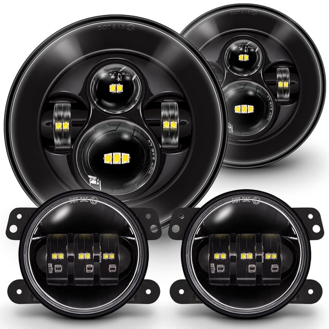Conjunto de Luces para Vehículo ONLINE LED STORE Jeep Wrangler LED de 7"/4"