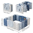thumbnail image 2 of 14-Panel Lightweight Plastic Playpen, Activity Fence, Versatile for Indoor and Outdoor Play, Blue, 2 of 6