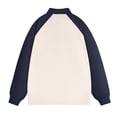 thumbnail image 4 of UVEASISHA Zip Up Polo Shirts for Men Raglan Long Sleeve Golf Shirts Regular Fit Casual Golf Polos Lightweight Comdfy Collared Work Shirts Winter Sales,Blue,3XL, 4 of 7