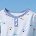 thumbnail image 4 of NOLDARES Toddler Baby Boy Clothes Long Sleeve Crewneck Sweatshirt with Pants Spring Fall Winter Outfits(Light Blue,4-5 Y), 4 of 5