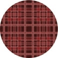 thumbnail image 1 of Ahgly Company Indoor Round Patterned Grapefruit Red Area Rugs, 5' Round, 1 of 6