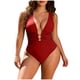 thumbnail image 1 of Trajes de Baño de Corte Alto para las Mujeres Correa sin Espalda Color Sólido con Cojín de Pecho Verano Inalámbrico, 1 of 7