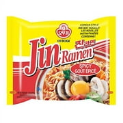 [OTTOGI] Jin Ramen, Spicy Flavor - Korean Instant Ramen Noodle, Best Tasting Soup Traditional Instant Ramen (120g) - 4 Pack