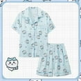 thumbnail image 4 of Chiikawa Usagi Hachiware Pajamas Summer Ice Silk Short-sleeved Summer Thin Home Clothes Three-piece Set, 4 of 7