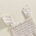 thumbnail image 5 of HWJAD Toddler Baby Girls Ruffle Sleeveless Smocked Romper One Piece Gingham Jumpsuit Summer Outfits Clothes, 5 of 7
