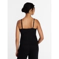 thumbnail image 4 of Joyspun Women’s Lace Trim Ribbed Modal Cami, Sizes XS-3X, 4 of 5