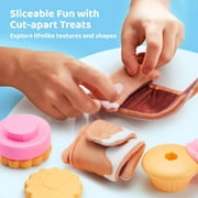 Lalalark 36Pcs Cookie Play Food Set, Kitchen Pretend Toy Food Sets with Plastic Cookies and Baking Sheet for Boys and Girls, Best Gift for Kids