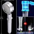 thumbnail image 4 of Queilt Shower Head, Adjustable High Pressure Shower Head with 3 Jet Modes, Anti-Limescale Bathroom Shower Toilet Hand Shower with Stop Button, Water Saving Shower Head, Chrome, 4 of 4