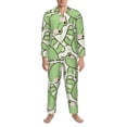 thumbnail image 3 of Haiem Cute Frog Pattern Men’s Long-sleeve Sleepwear,Sleepwear Set,2-piece Loungewear Set,Soft PJs Comfy Nightwear with Pockets-X-Large, 3 of 7