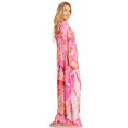 thumbnail image 3 of Sakkas Dora Women's One Shoulder Short Sleeve Casual Elegant Maxi Dress with Print - 631 - One Size Regular, 3 of 5